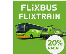 20% FlixBus & FlixTrain Gutschein - SCHNELLER VERSAND.