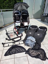  "TFK Twin Trail Duo" Zwillings- und Geschwisterkinderwagen mit viel Zubehör