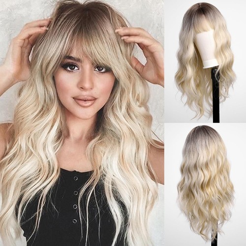 Blonde perücke lang echthaar - blonde, lang,