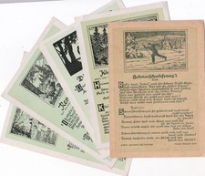 Liederkarten  1954  - 5 Stück