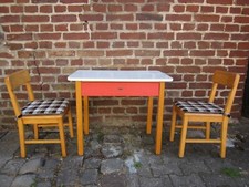 HERLAG, KINDERMÖBEL, HERLAG Tisch + 2 Stühle, Vintage 70erjahre