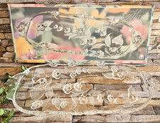 Walther-Glas Stollenplatte * Maria * Vintage Kuchenplatte Floral Dekor