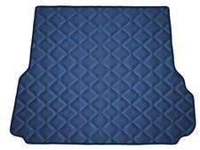 Öko Leder Kofferraumteppich für BMW 5 G31 kombi 2017-…, Dunkelblau x14 Rand