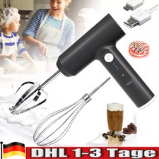Kabellos Handmixer Elektrisch Handrührgerät USB Akku Rührbesen Mixer Schneebesen