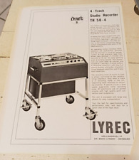 alte technische Werbung Lyrec Model Studio TR 50-4 Tonbandgerät
