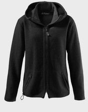 Mufflon Winter Wolljacke Jula mit Kapuze für Damen  schwarz