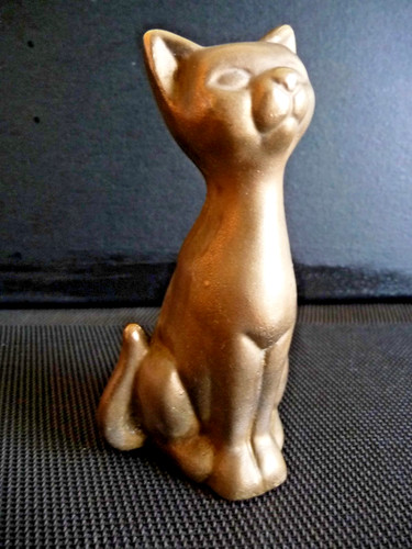 Katzen figur aus messing - figur,