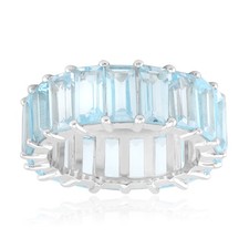 Himmelblauer Topas Silberring