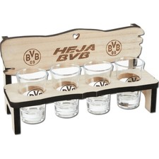 BVB Pinnchenbank Schnapsbank Schnapsglas Schnapsgläser 4er-Set BVB Fanartikel