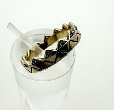 Silberring Silber 925 Ring Pandora ALE weiße Steine Gr 50 Krone teilw. vergoldet