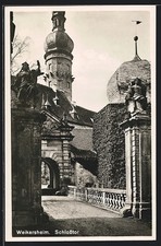 Weikersheim, Schlosstor, Ansichtskarte 1931 