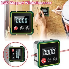 Digital Winkelmesser Wasserwaage 0-360° Magnetisch LCD Neigungsmesser Mit Laser