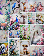 20er Set Tiere Postkarten Pfau