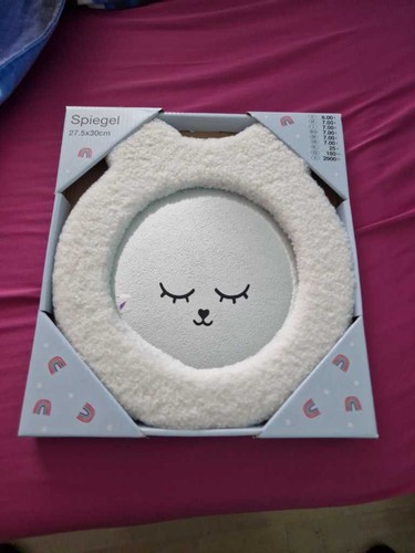 Spiegel teddy flauschig rund - flauschig,