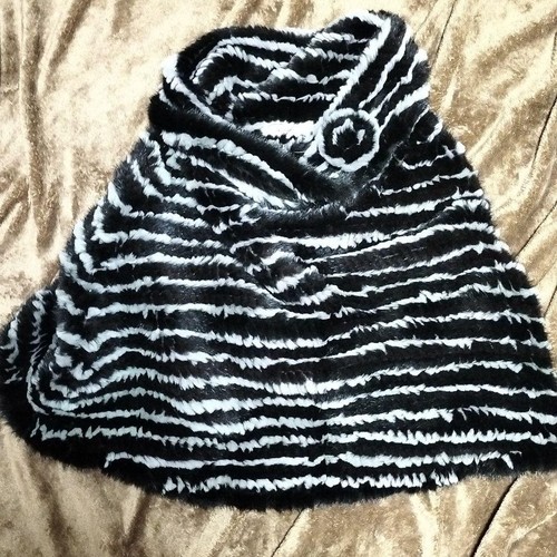 Nerz rex cape - rex, schwarz
