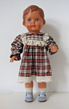 Schildkrötpuppe Erika 42 cm - Augen blau Haare hellbraun unbespielt