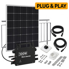 Balkonkraftwerk 150W Solarmodul + 300W WLAN Inverter, erweiterbar auf 2 Module