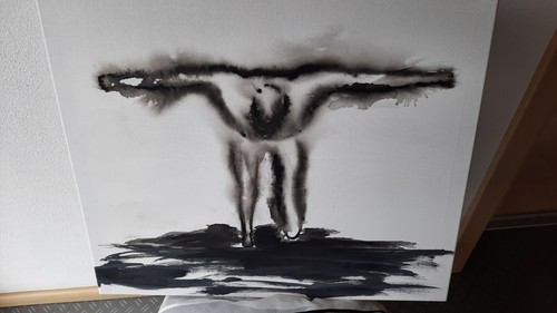 Selbstgemalt handsigniert