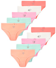 10 Mädchen Slips Strass