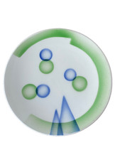 seltener Spritzdekor Teller