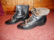 Tolle Winter Stiefeletten Leder Lorenzo Banfi Gr 38 Schwarz