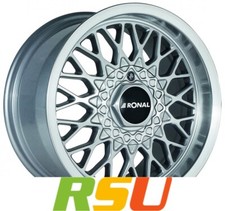 Ronal LS silber-hornkopiert 7.5x15" ET25 LK4 100 ML 57 Alufelgen 15 Zoll