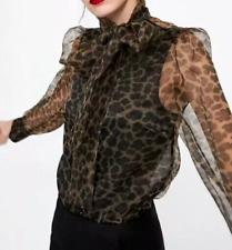 ZARA transparentes Blusenshirt