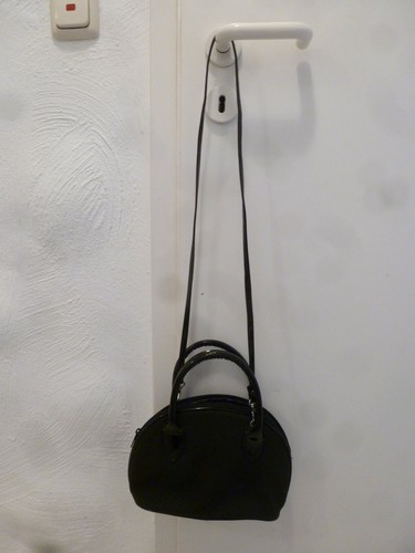 Tasche schwarz lack lackgriffe - tasche,
