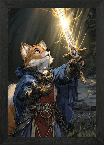 Fuchs krieger mit leuchtendem - fuchs,