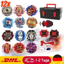 12x Kreisel für Beyblade Burst Starter Set Arena Bayblade Top Mit Launcher +Box~