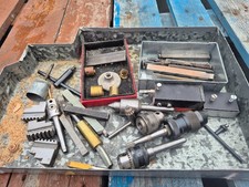 Vintage Drehbankzubehör Ersatzbacken Bohrfutter Bohrfutterschlüssel viel Zubehör