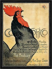 Cocorico Theophile-Alexandre Steinlen Gockel Plakat Kamm Tiere  Faks_B 03234