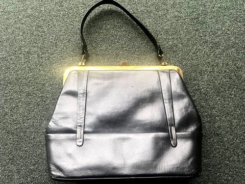 Vintage leder handtasche - vintage,