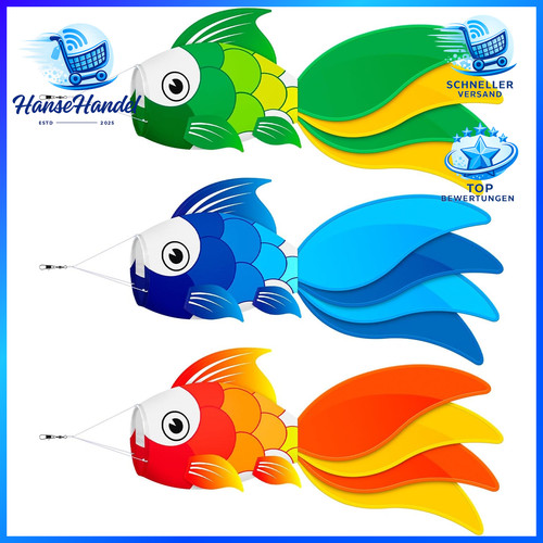 Fisch windsack wasserfest - fisch-windsack,