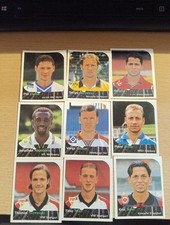 Panini Bundesliga 1999-2000 - 9 verschiedene Sticker - Sehr Guter Zustand 