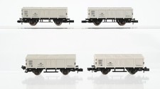 Arnold N Konvolut Güterwagen 4 x Klappdeckelwagen "Bahnhofswagen Nürnberg" weiß 