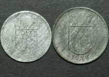 NOTGELD: 5 & 10 Pfennig 1919, "BIENENKORB / BIENEN". STADT IMMENSTADT / BAYERN.