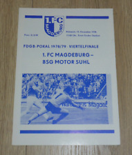Programmheft 1. FC Magdeburg - BSG Motor Suhl - FDGB-Pokal - 1978/1979