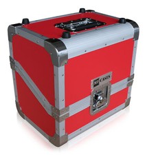 Plattenkoffer für 80 Vinyls RED Case Platten Schallplatte Flightcase DJ