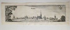 Original Merian Kupferstich Kirchberg Hunsrück 1650 engraving