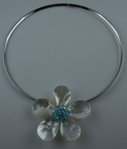 Kette mit muschel blume - kette,