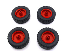 Fischertechnik 4er-Set Gummireifen 50 schwarz/rot (ft-Nr. 32913 + 32883)