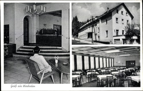 Chausseehaus wiesbaden in - ak,