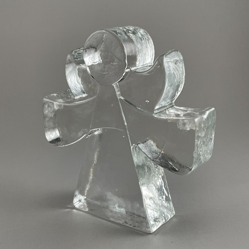 Vintage glass angel - glass, candle
