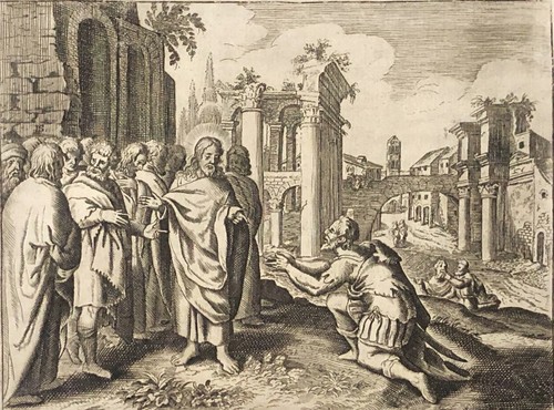 Antike bibel engravur jesus - antike,