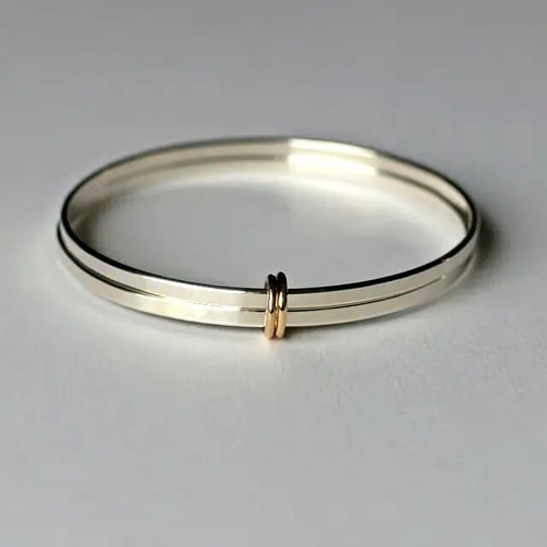 Doppel armreif massiv - massiv, 925