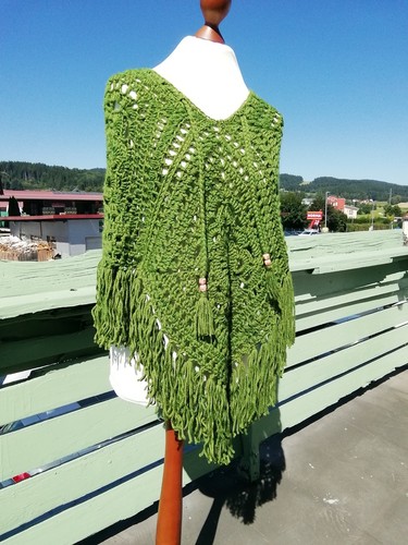 Poncho häkelponcho hippie - *,