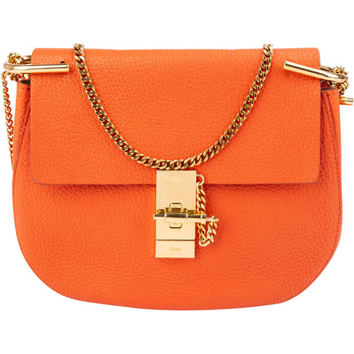 Chloé orange leather drew - chloé,