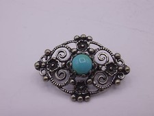 schöne Brosche Silber 835