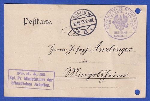 Reich 1913 ministeriales - dt.,
